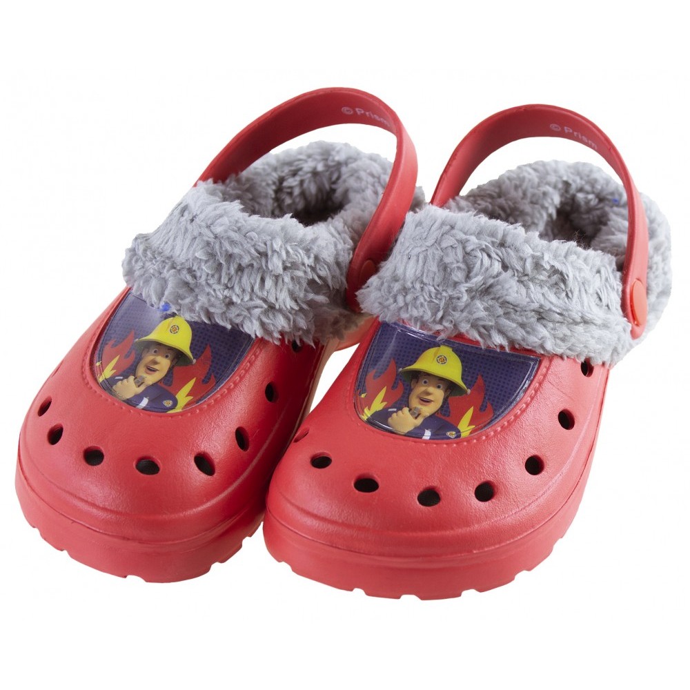 Fireman Sam children's winter clog slippers 25/26