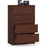 Commode LOLA 4 Tiroirs 60x99x40 cm Marron