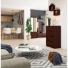 Commode LOLA 4 Tiroirs 60x99x40 cm Marron