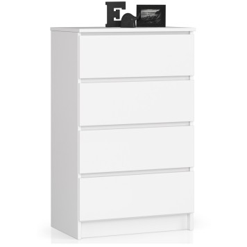 KOMODA K 60 cm 4 SZUFLADY BIAŁA
