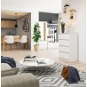 Commode LOLA 4 Tiroirs 60x99x40 cm Blanche
