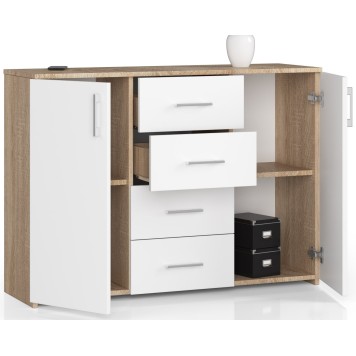 KOMODA K45 PK DĄB SONOMA / BIAŁY