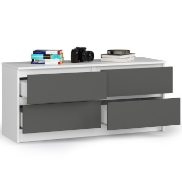 KOMODA K120 4SZ CLP PK BIAŁY / SZARY