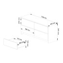 Buffet Commode LISU 4 Tiroirs 120X55X40CM