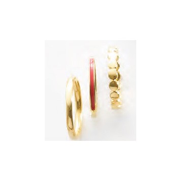Victoria Gold Coloured 3-Piece Ring Set