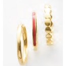 Victoria Gold Coloured 3-Piece Ring Set