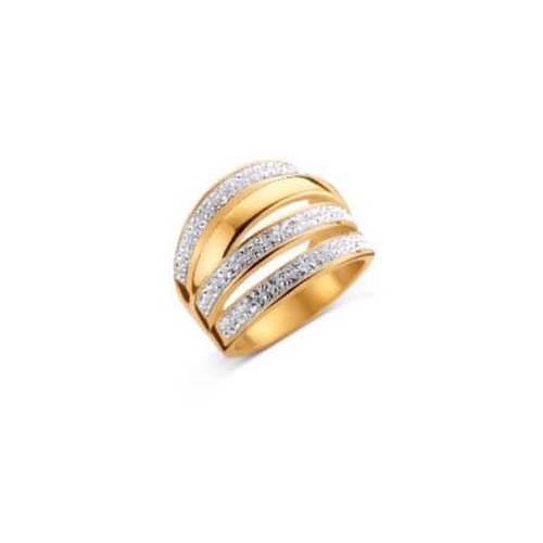 Victoria Gold-colored ring with white stone