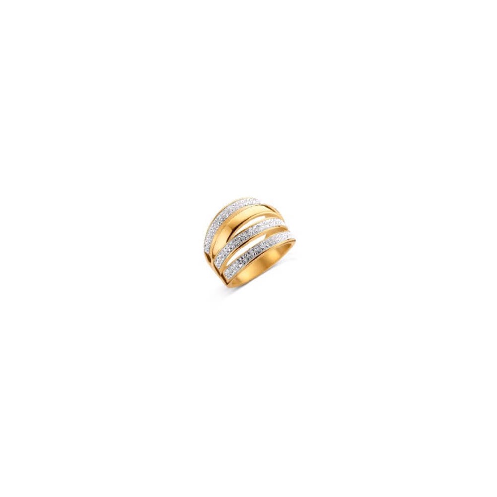 Victoria Gold-colored ring with white stone
