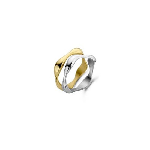 Victoria Gold and Silver Colored Ring Set of 2
