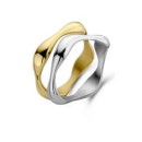 Victoria Gold and Silver Colored Ring Set of 2