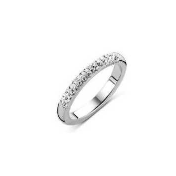 Victoria Silver-colored white stone ring