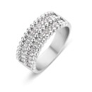 Victoria Silver-colored white stone ring