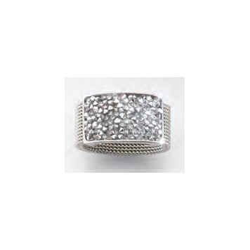 Victoria Silver-colored stone ring