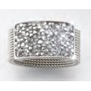 Victoria Silver-colored stone ring