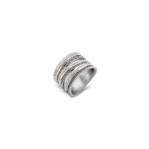 Victoria Silver-colored stone ring