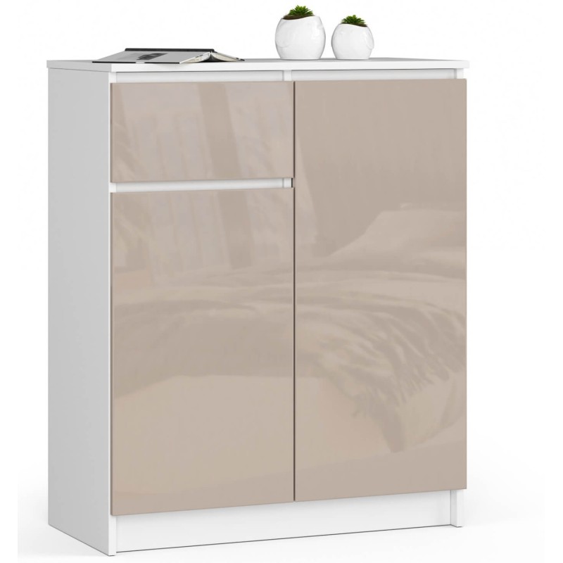 KOMODA K80 2D 1SZ CLP PK CAPPUCCINO POŁYSK KOMODA K80 2D 1SZ CLP PK CAPPUCCINO POŁYSK
