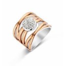 Victoria Rose gold color white stone ring