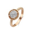Victoria Rose gold-colored ring with white stones