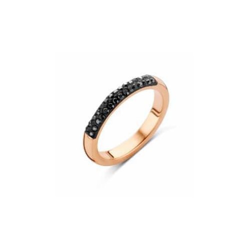 Victoria Black Stone Rose Gold Ring