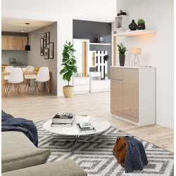 KOMODA K80 2D 1SZ CLP PK CAPPUCCINO POŁYSK
