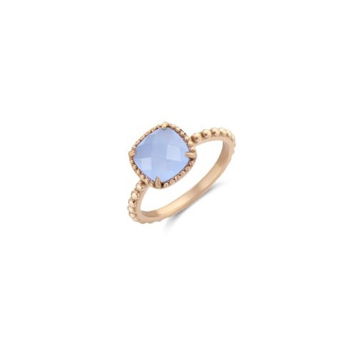 Victoria Blue stone ring in rose gold color