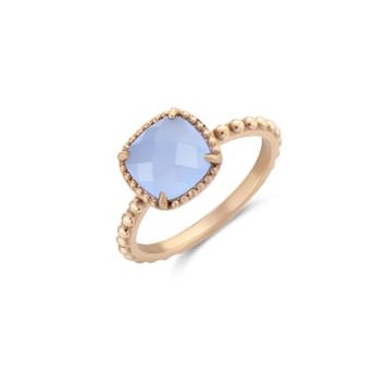 Victoria Blue stone ring in rose gold color