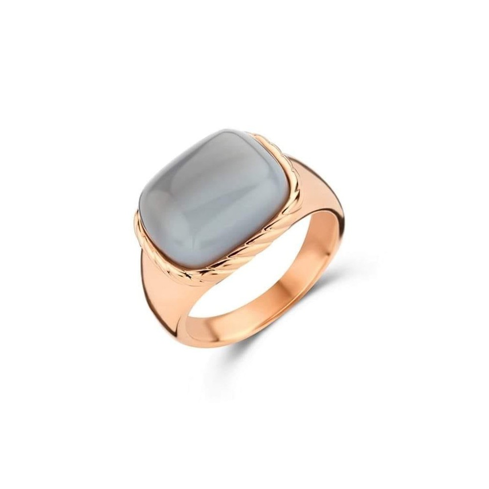 Victoria Rose gold colored stone ring