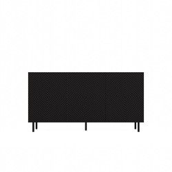 Buffet commode NOA façades rainurées 3 portes 150X40X78 cm