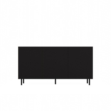 Buffet commode NOA façades rainurées 3 portes 150X40X78 cm