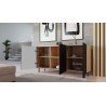 Buffet commode NOA façades rainurées 3 portes 150X40X78 cm