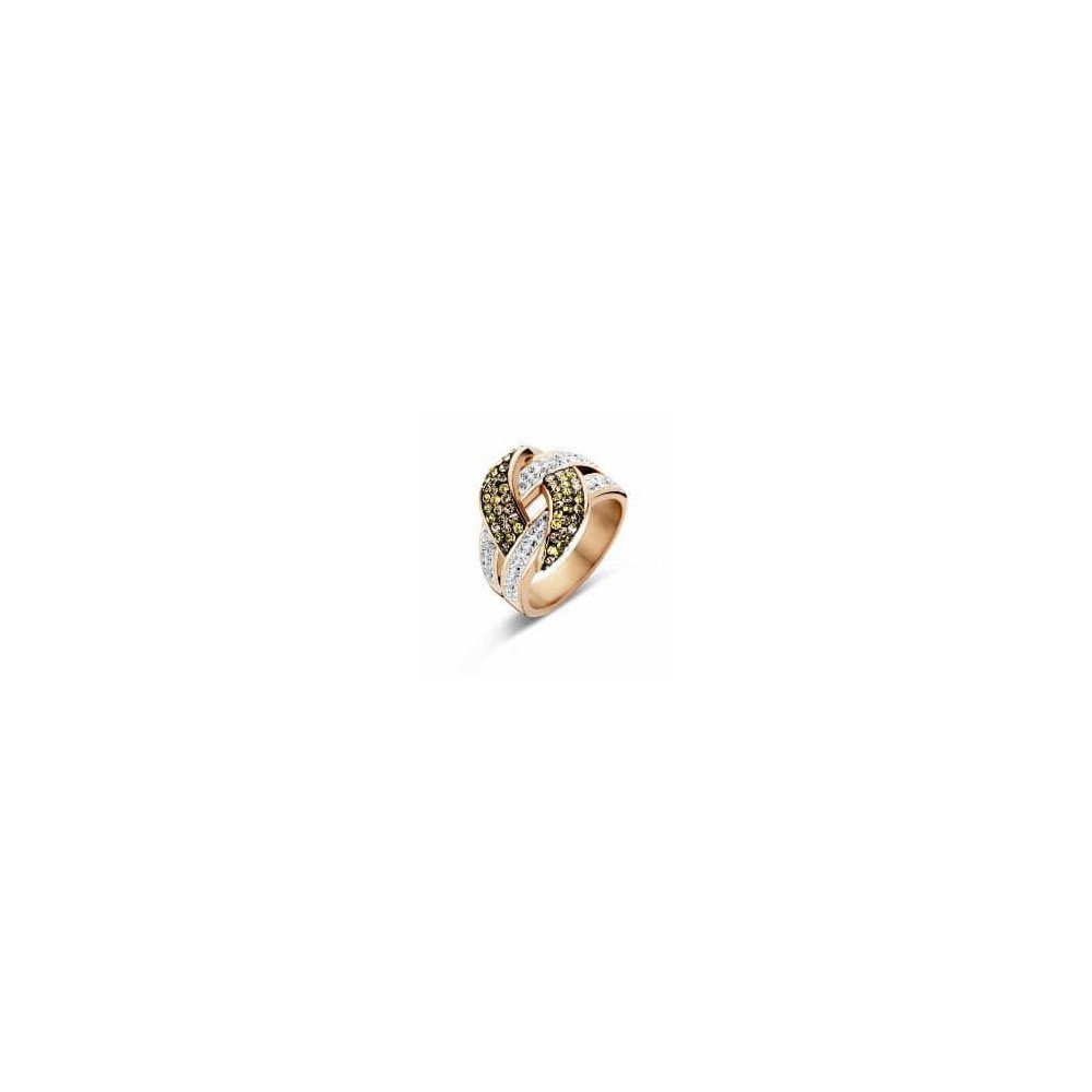 Victoria Rose gold colored multicolor stone ring