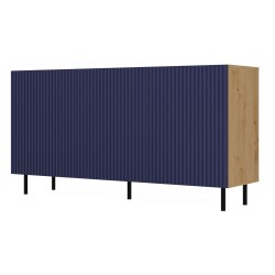 Buffet commode NOA façades rainurées 3 portes 150X40X78 cm