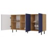 Buffet commode NOA façades rainurées 3 portes 150X40X78 cm