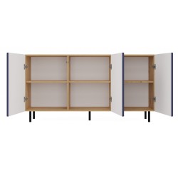 Buffet commode NOA façades rainurées 3 portes 150X40X78 cm