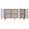 Buffet commode NOA façades rainurées 3 portes 150X40X78 cm
