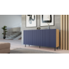 Buffet commode NOA façades rainurées 3 portes 150X40X78 cm