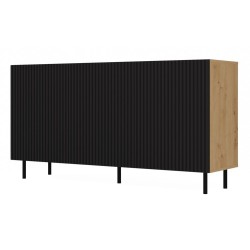 Buffet commode NOA façades rainurées 3 portes 150X40X78 cm