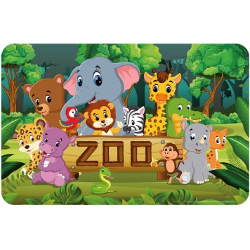 Animals Zoo placemat 43x28 cm
