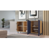 Buffet commode NOA façades rainurées 3 portes 150X40X78 cm