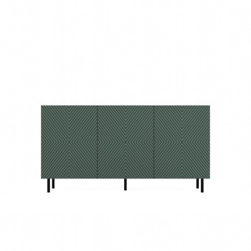 Buffet commode NOA façades rainurées 3 portes 150X40X78 cm