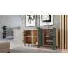 Buffet commode NOA façades rainurées 3 portes 150X40X78 cm