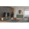 Buffet commode NOA façades rainurées 3 portes 150X40X78 cm