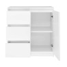 Commode NALA 1 porte 3 tiroirs 80x40X75 cm Blanc