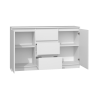 Commode LIAM 120X40X75 cm 2 portes 3 tiroirs Blanc