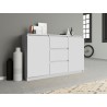 Commode LIAM 120X40X75 cm 2 portes 3 tiroirs Blanc