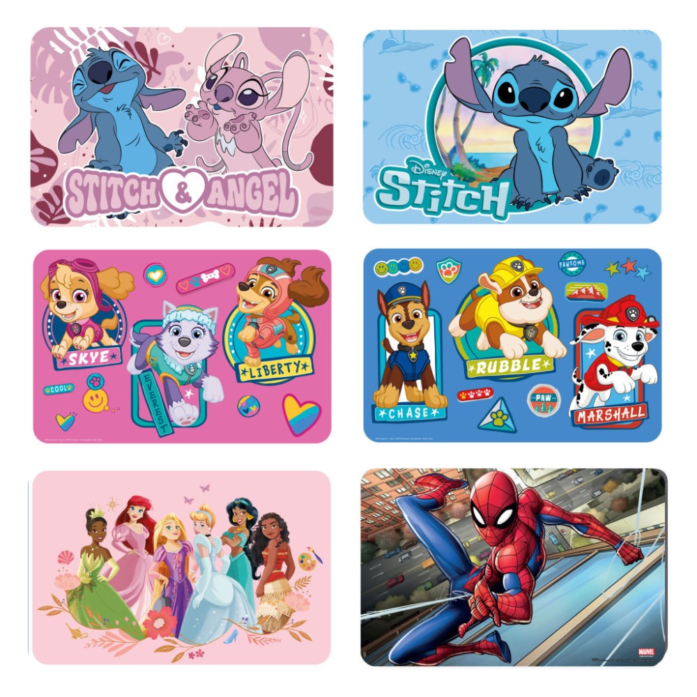 Disney Mix Lilo & Stitch, Paw Patrol, Spider-Man placemat 43x28 cm