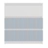 Commode ISIDOR 3 tiroirs 70x40x75 cm Blanc - Bleu