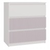 Commode ISIDOR 3 tiroirs 70x40x75 cm Blanc -Rose