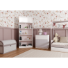 Commode ISIDOR 3 tiroirs 70x40x75 cm Blanc -Rose