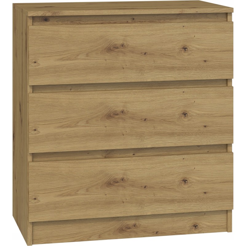 Commode ISIDOR 3 tiroirs 70x40x75 cm Bois - Chêne Artisan Commode ISIDOR 3 tiroirs 70x40x75 cm Bois - Chêne Artisan
